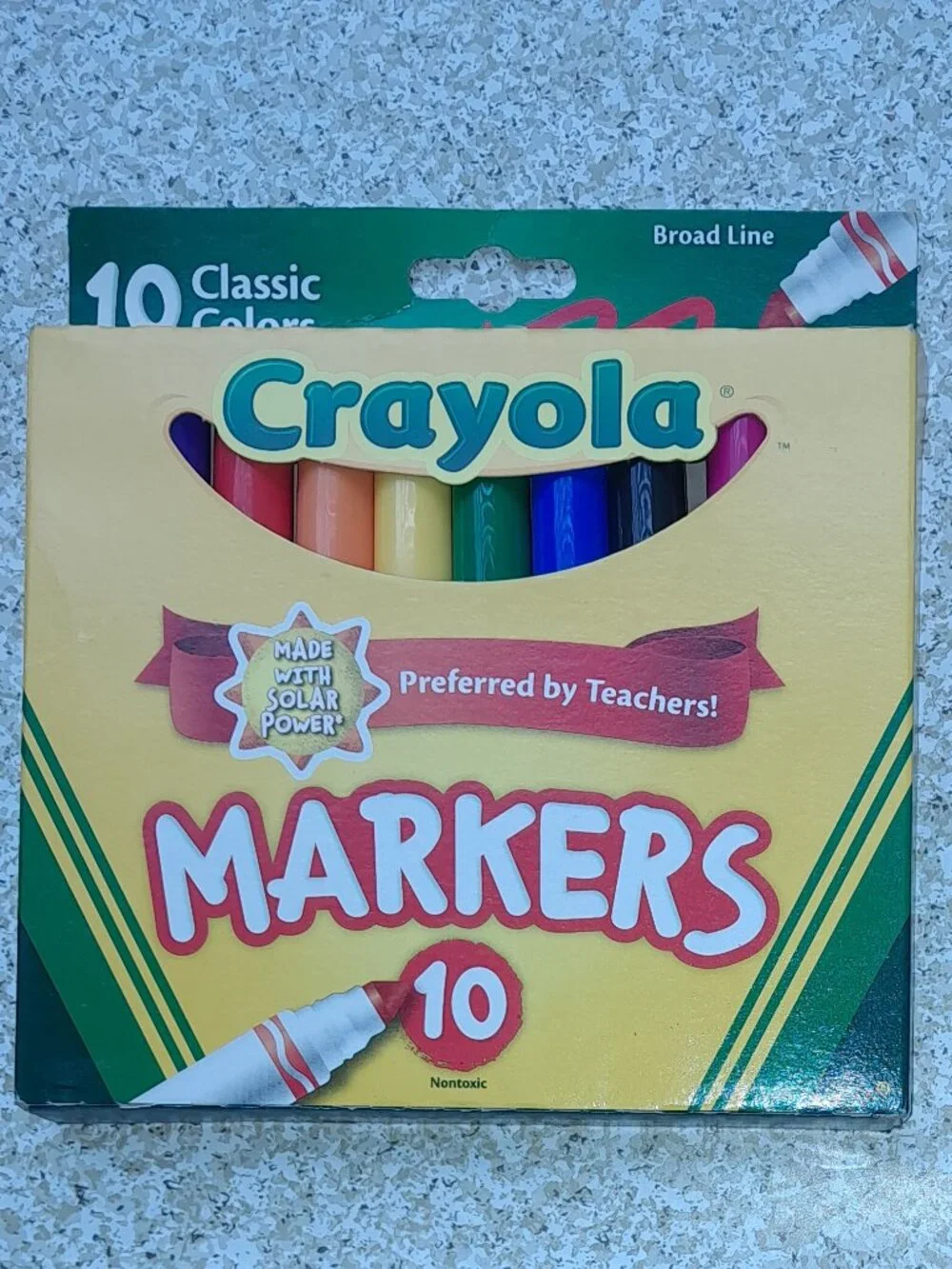 NEW Crayola 10 Classic Color Broad Line Markers Nontoxic Made in USA